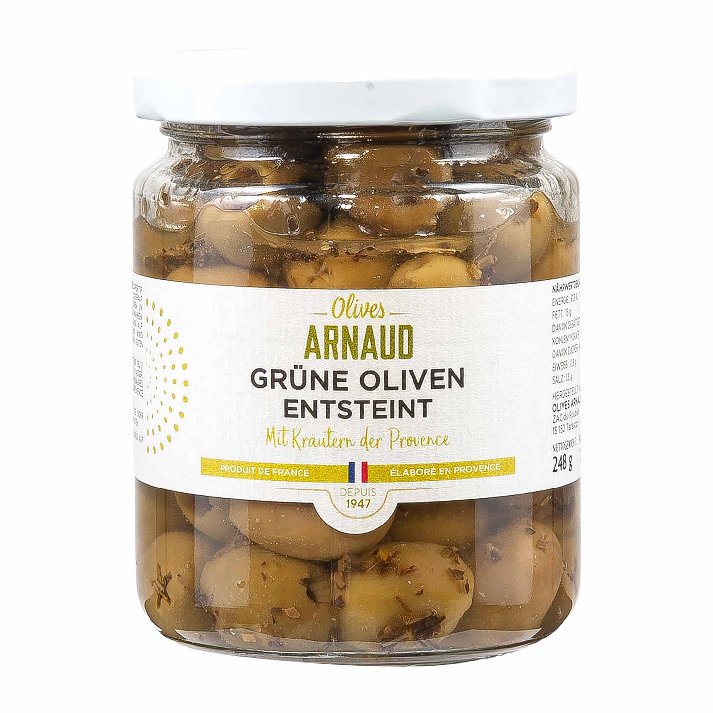 Arnaud grüne Oliven entsteint