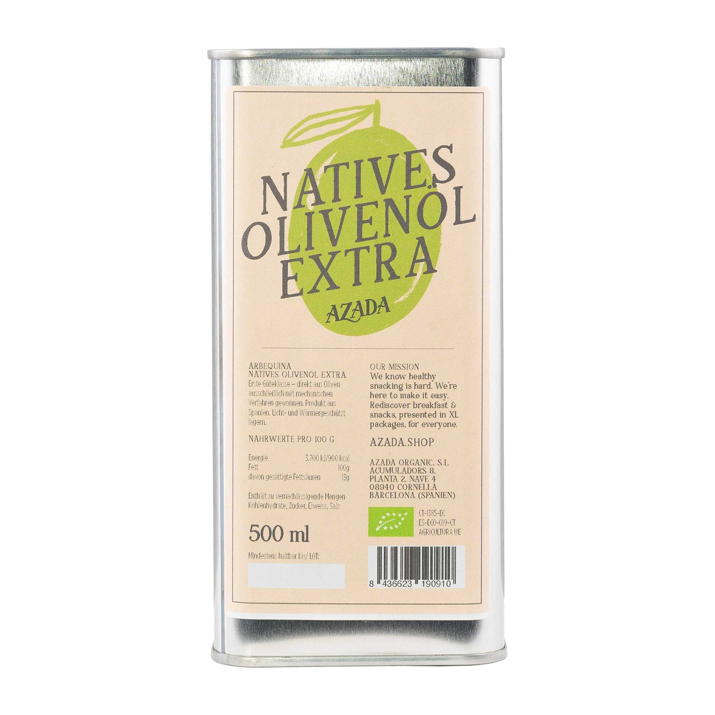 Azada Bio Olivenöl extra nativ 500ml