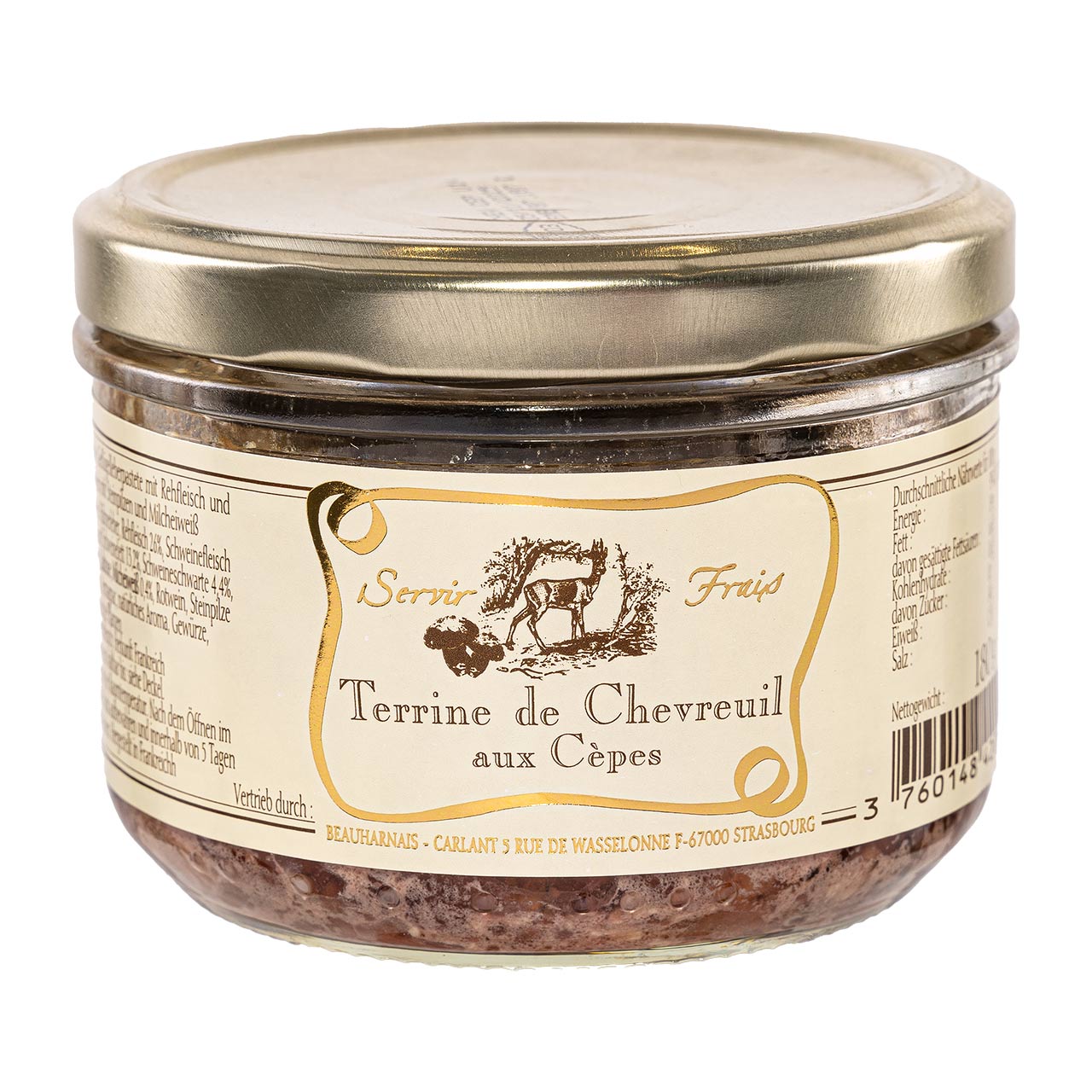 Beauharnais Wildpastete vom Reh mit Steinpilzen 180g