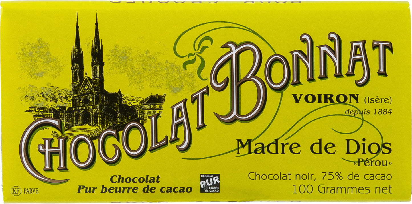 Bonnat Schokolade Madre de Dios 75% Zartbitterschokolade