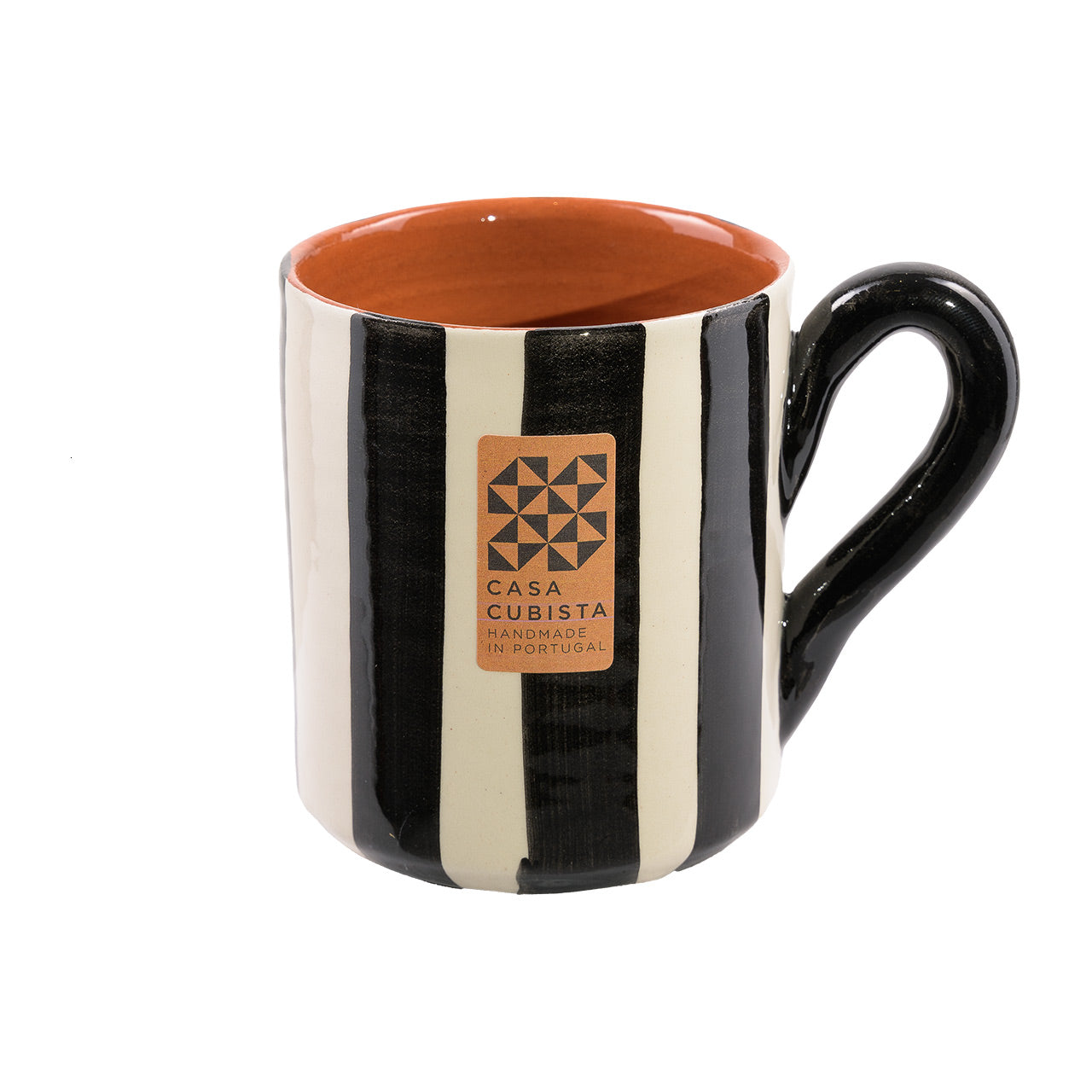 Casa Cubista Keramik Tasse bold stripes black
