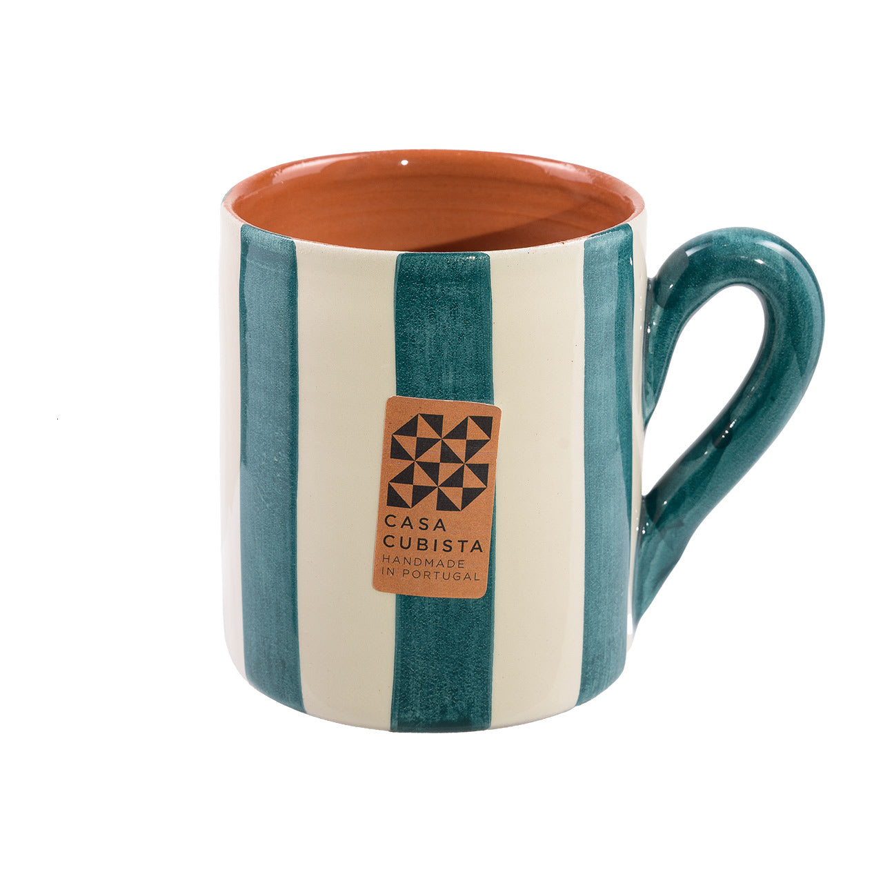 Casa Cubista Keramik Tasse bold stripes teal