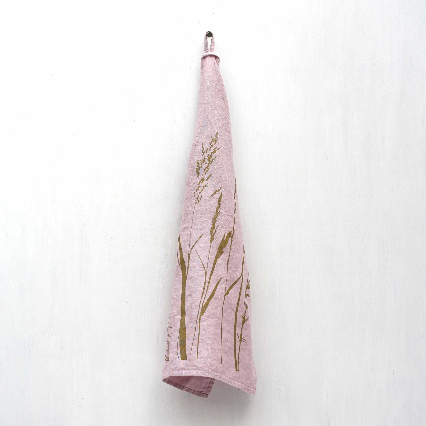 Frohstoff Geschirrtuch Leinen rosa Wiese