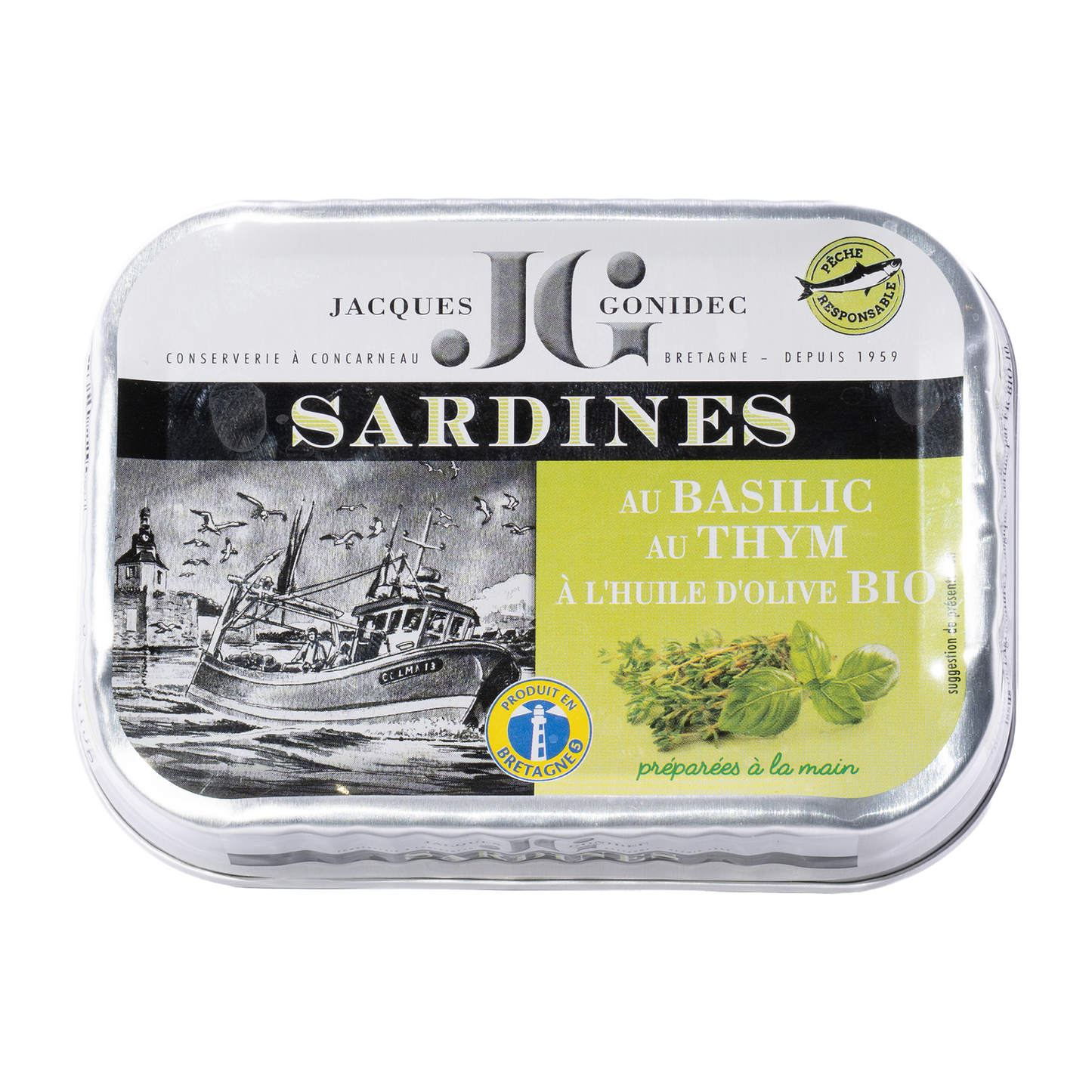 JG Jacques Gonidec Sardinen mit Basilikum & Thymian