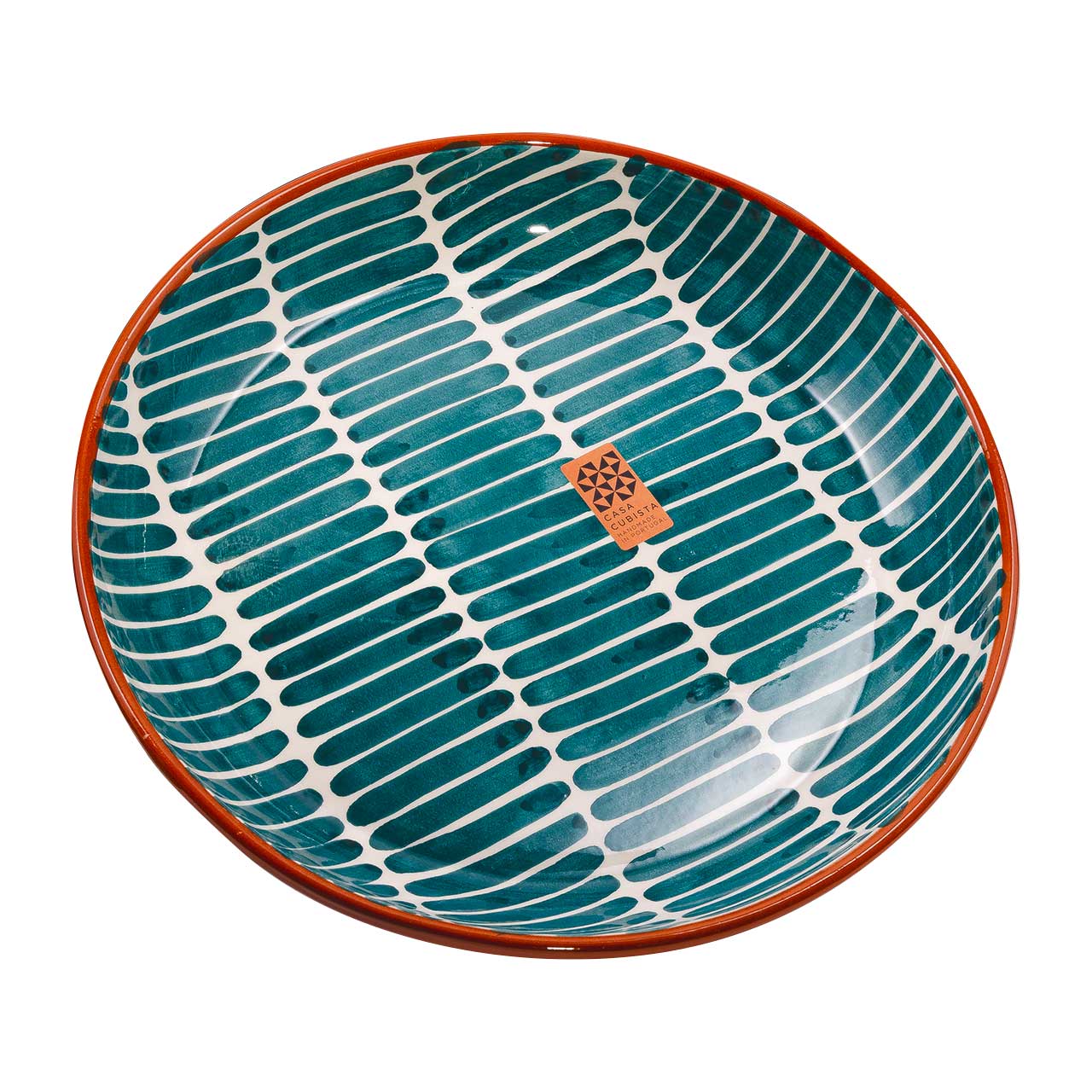 Keramikschale groß dash teal