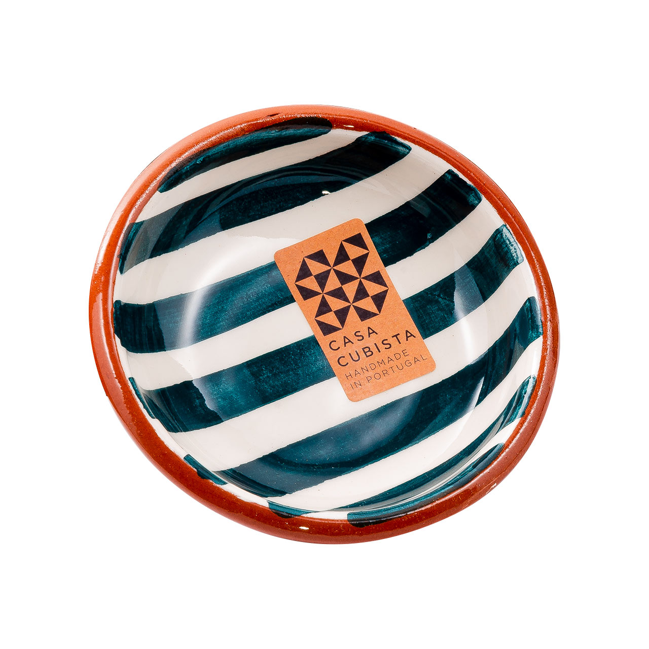 Keramikschale klein bold stripes teal