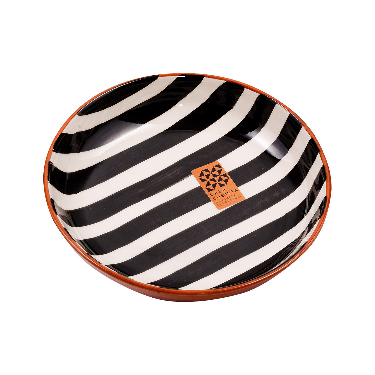 Keramikschale mittel bold stripes black