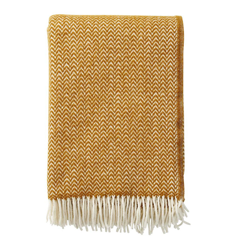 Klippan Wolldecke Chevron caramel