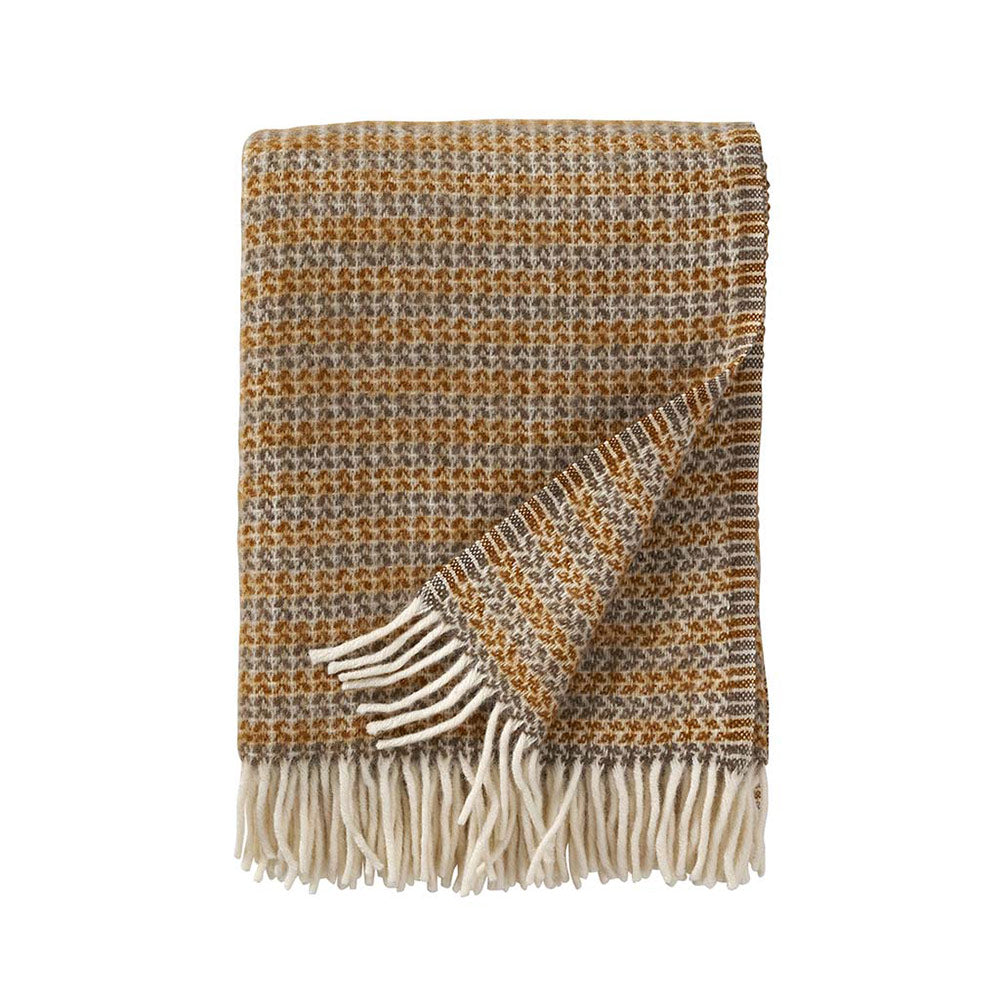Klippan Wolldecke Curve créme caramel