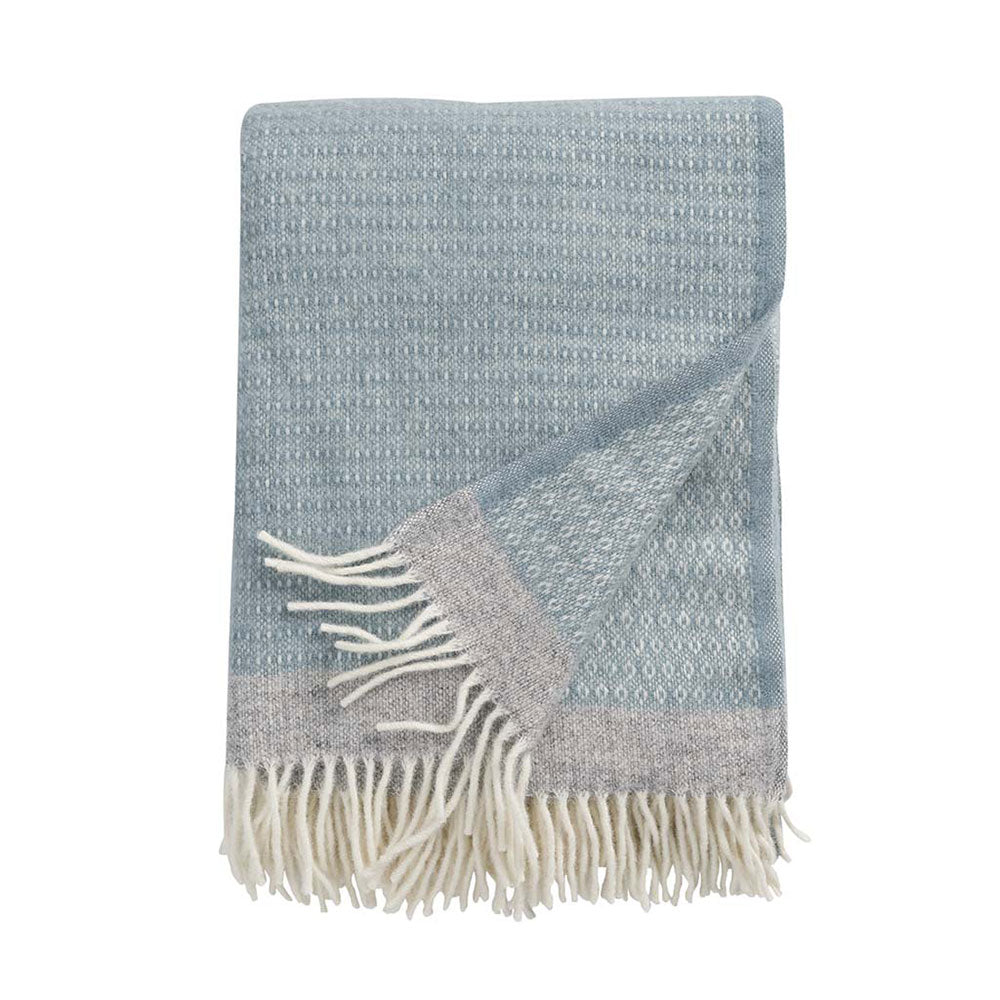 Klippan Wolldecke Harald dusty blue