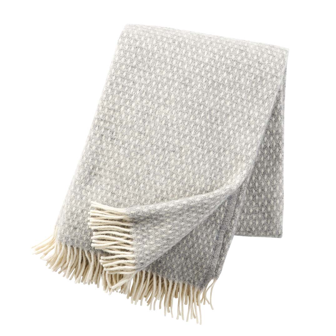 Klippan Wolldecke Knut light grey