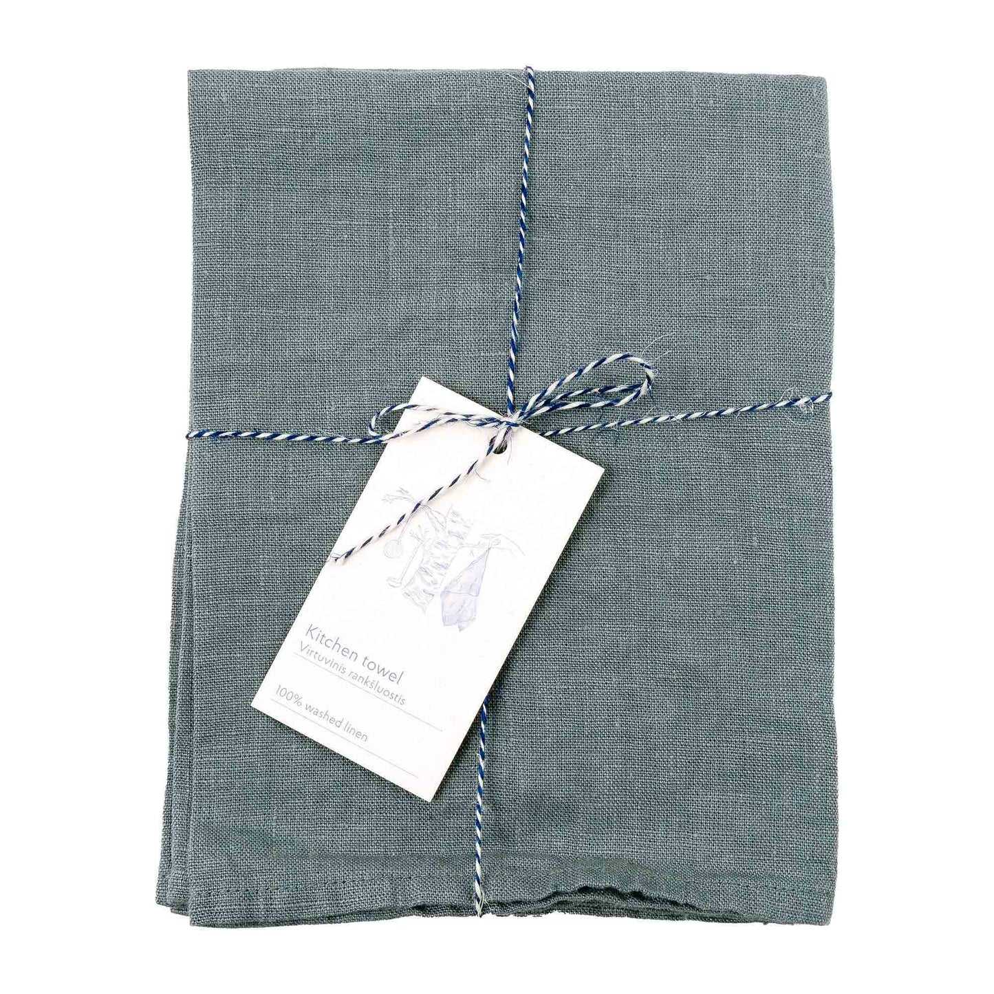 Linen Tales Leinen Geschirrtuch Blue Fog