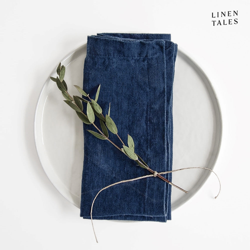 Linen Tales Leinen Servietten Navy 2er Set
