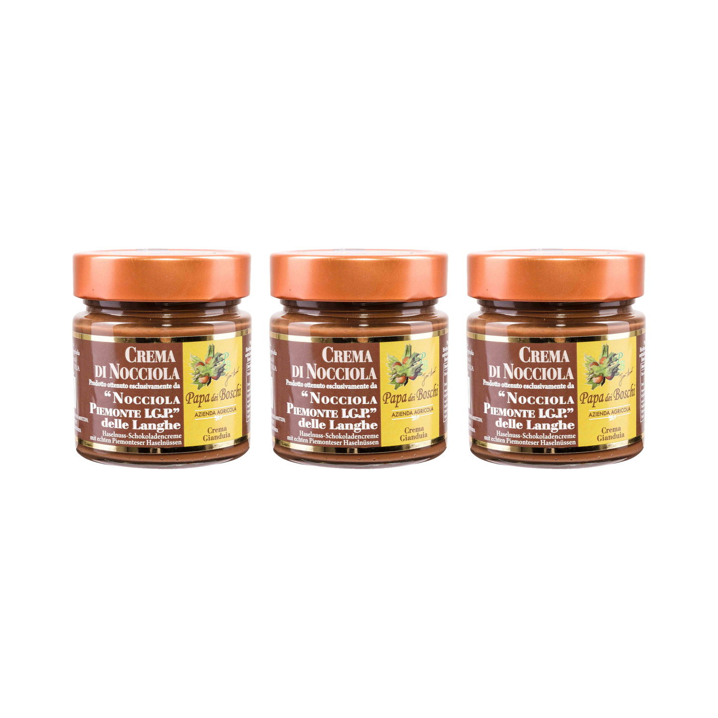 3er-Set papa-dei-boschi-crema-gianduia