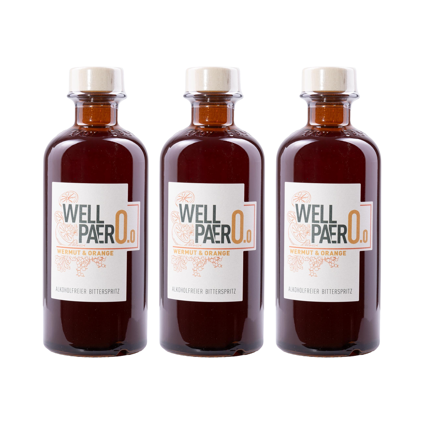 Wellpaero Wermut & Orange – alkoholfrei — 3× 350 ml
