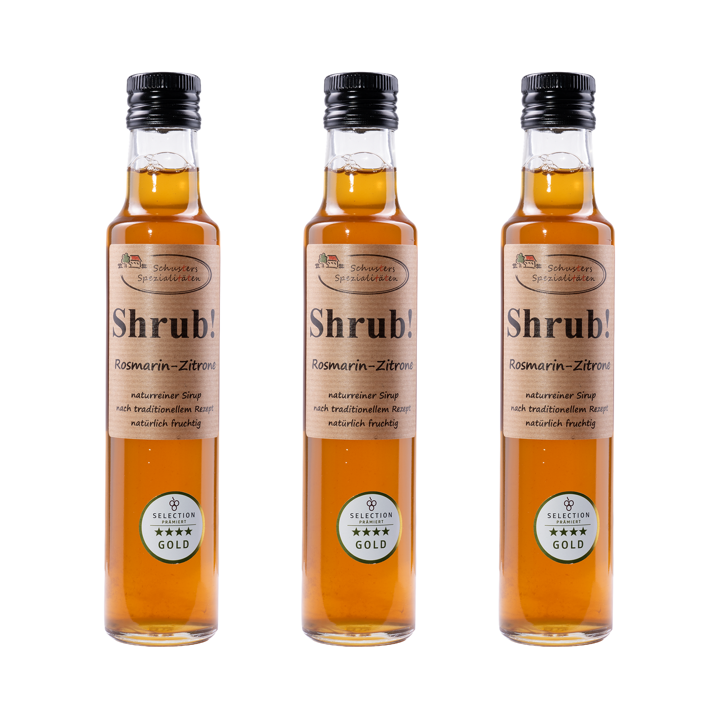 Shrub Rosmarin-Zitrone Sirup — 3× 250 ml