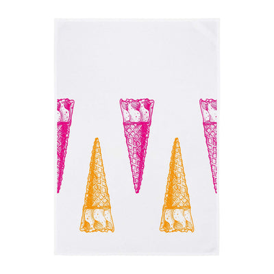 Dish towel – Ice cream – pink-orange