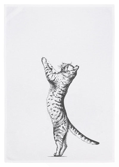 Geschirrtuch – Katze – grau