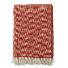Klippan  Wolldecke Chevron  ruby red