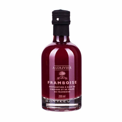 Himbeeressig mit Fruchtmark