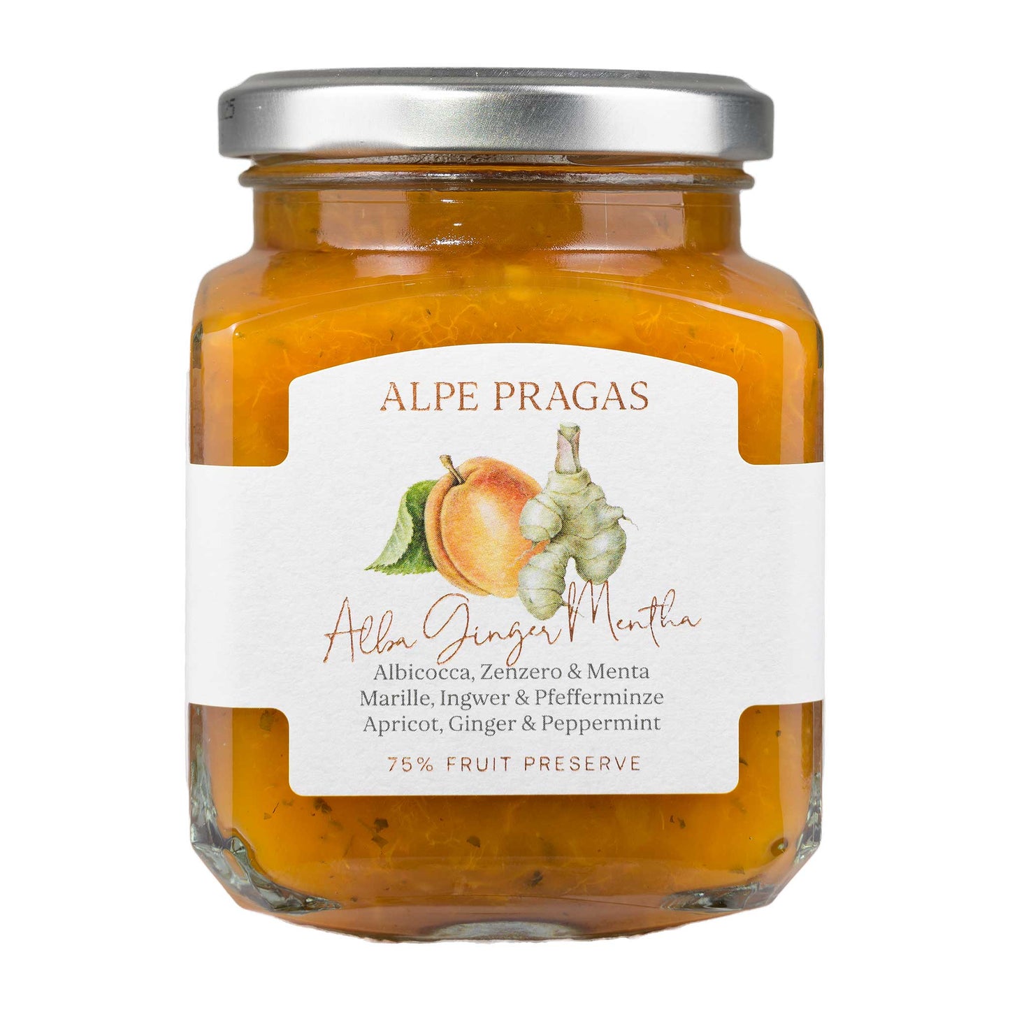 Alpe Pragas  Marille Ingwer Minze Fruchtaufstrich