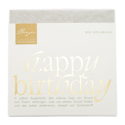 Bio Vollmilchschokolade – Happy Birthday
