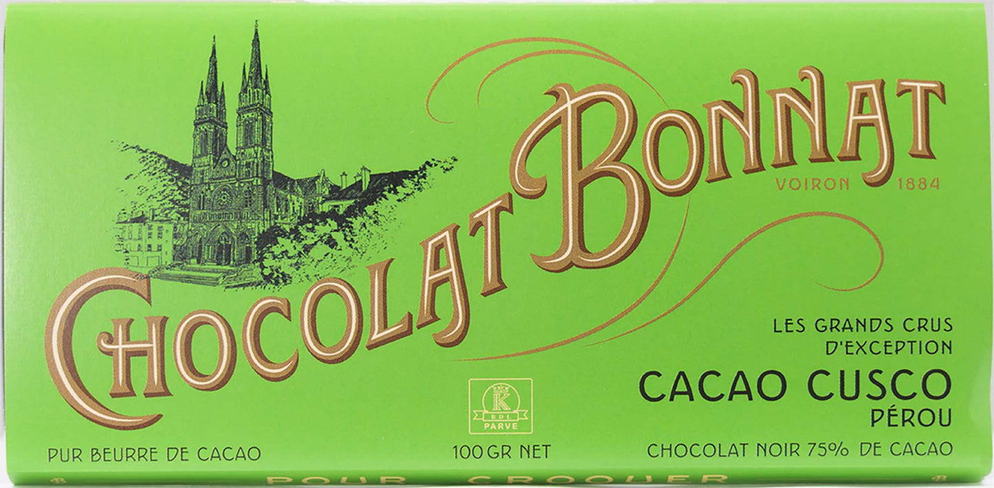 Bonnat Schokolade  Cacao Cusco 75%  Zartbitterschokolade