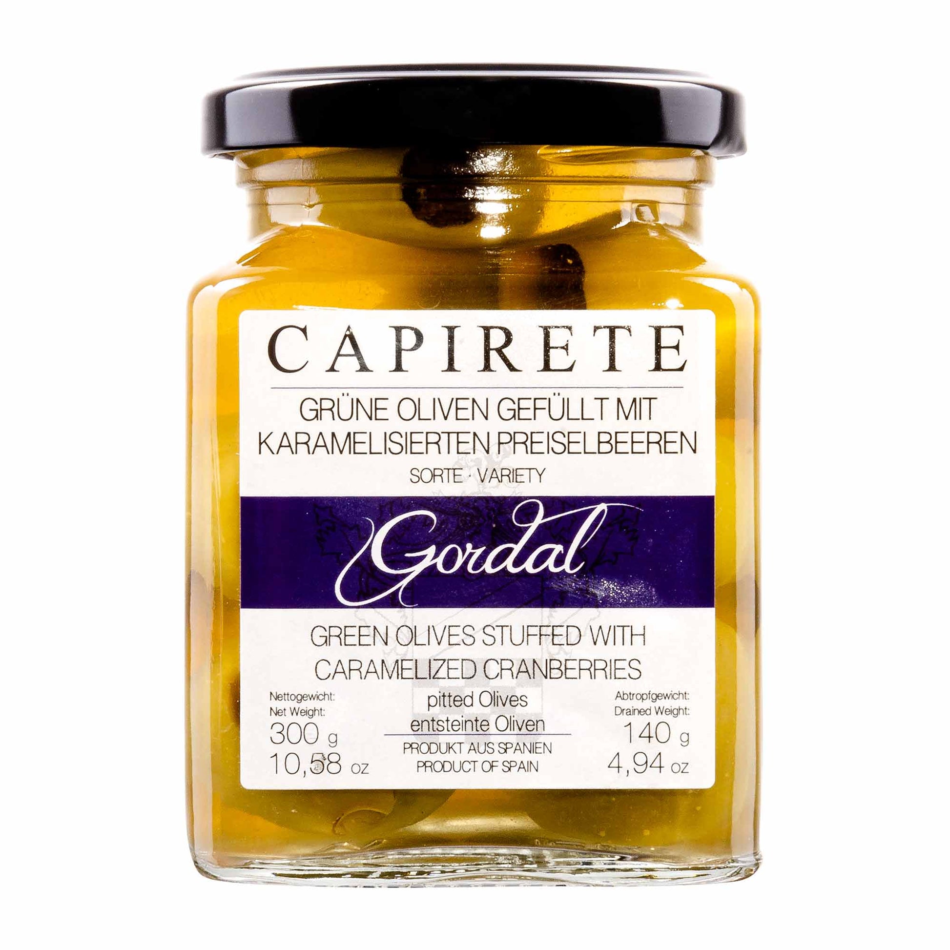Capirete  Gordal Oliven mit Moosbeeren