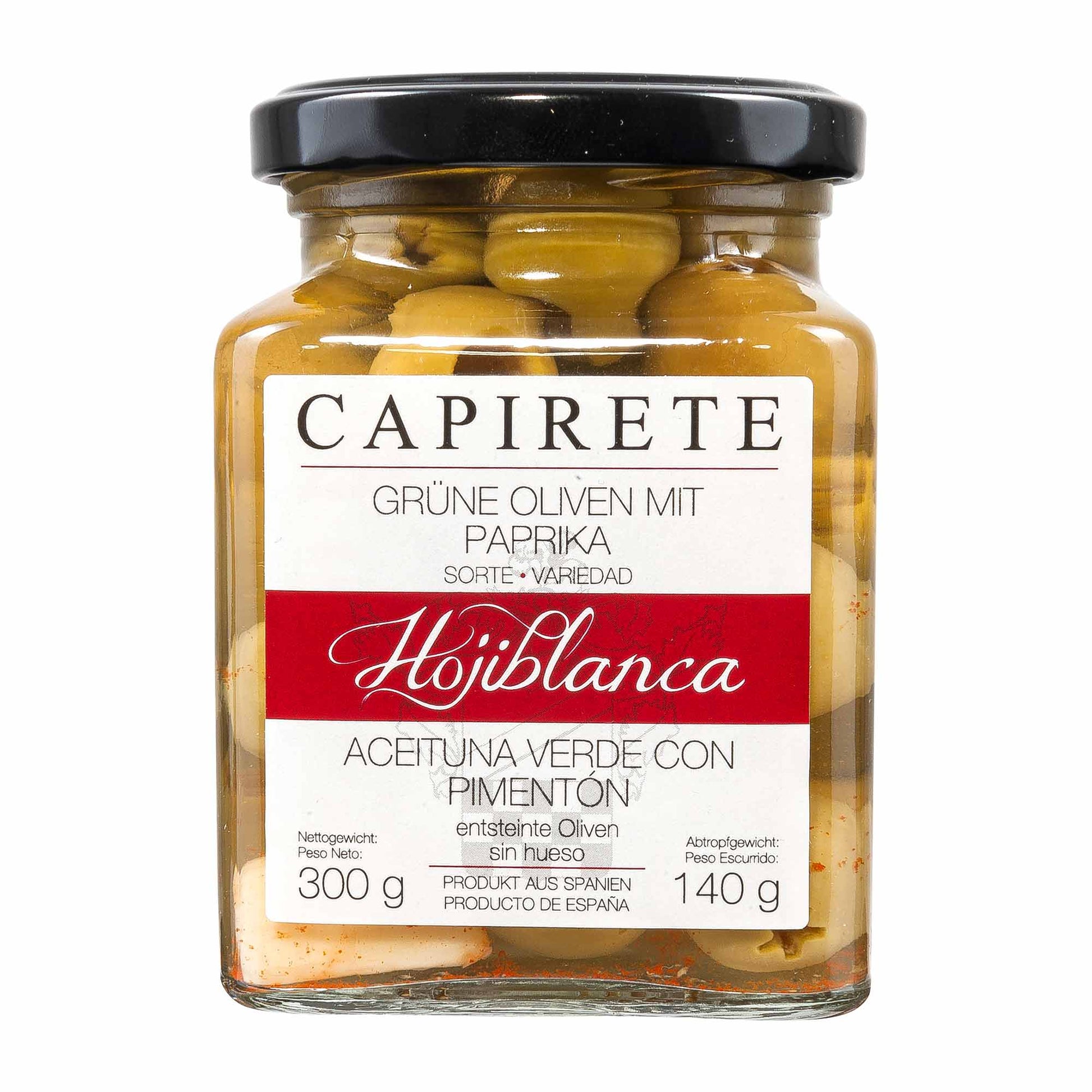 Capirete  Hojiblanca Oliven mit Paprika