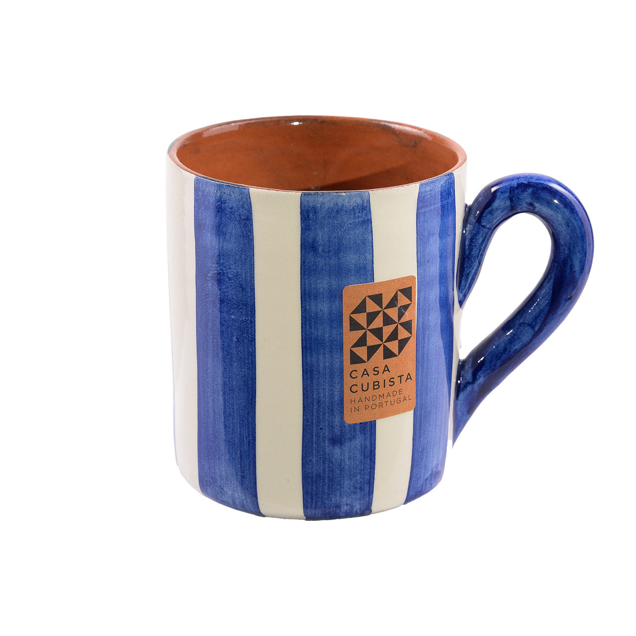Casa Cubista  Keramik Tasse  bold stripes blue