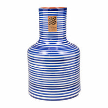 Casa Cubista  Keramik Vase  fine stripes blue