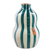 Casa Cubista  Keramik Vase  türkis-weiß