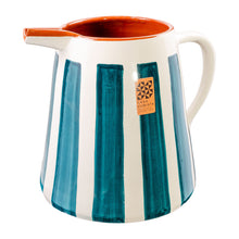 Keramikkrug 2l  bold stripes teal