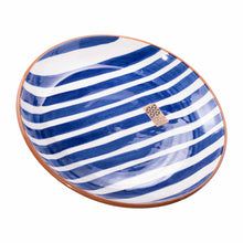 Keramikschale groß  bold stripes blue