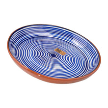 Keramikschale groß  fine stripes blue