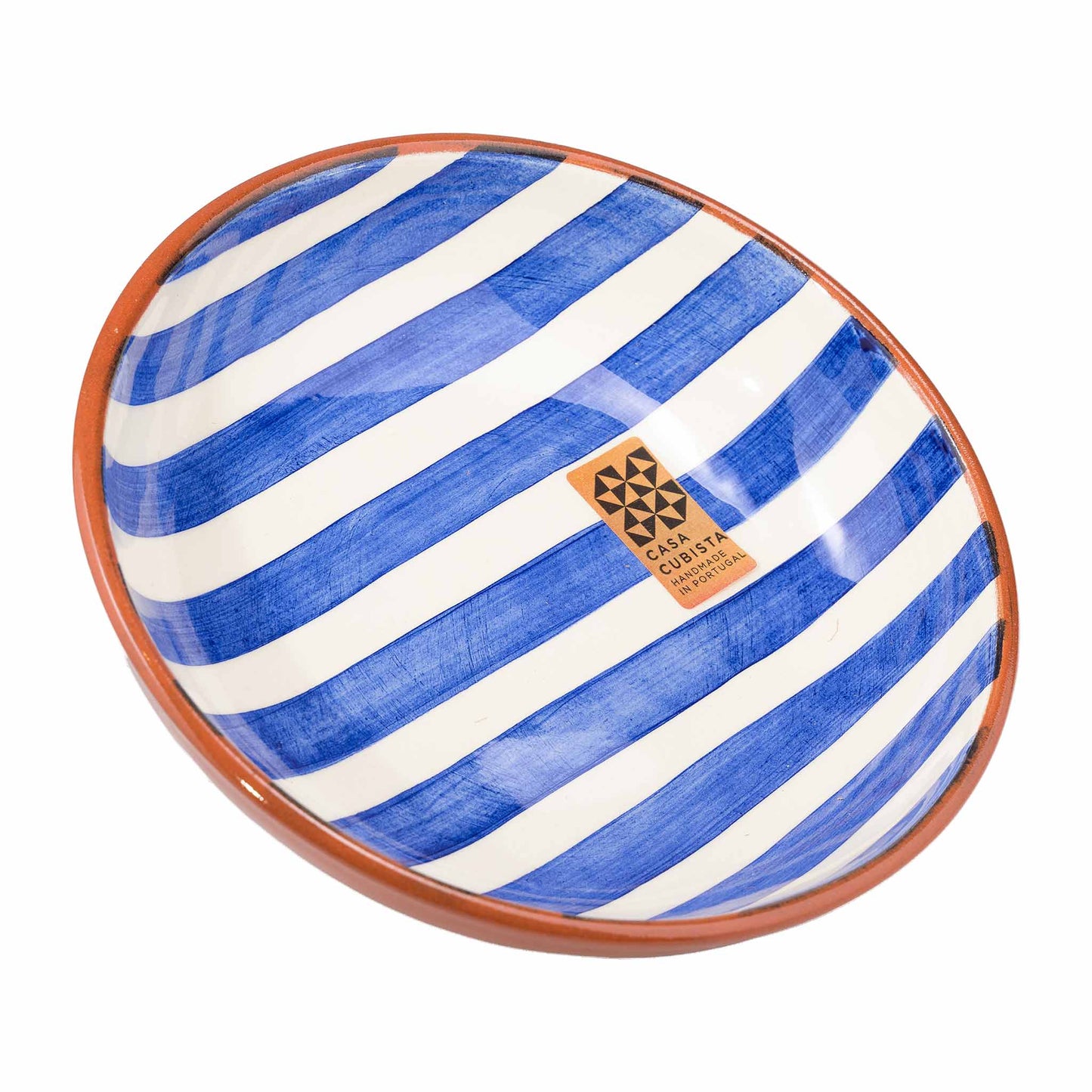 Keramikschale mittel  bold stripes blue