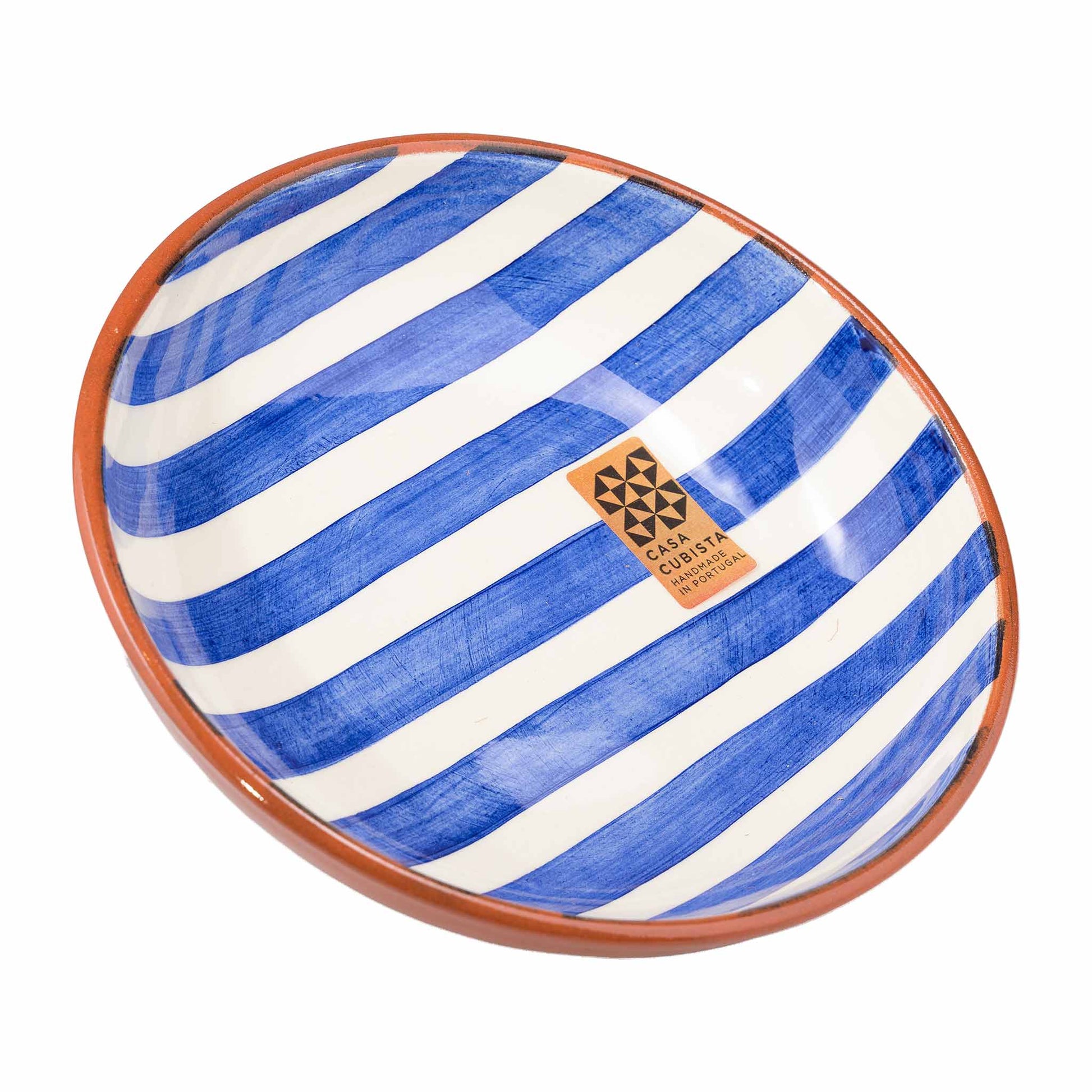 Keramikschale mittel  bold stripes blue