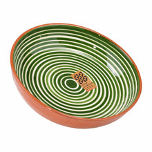 Keramikschale mittel  fine stripes green