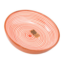 Keramikschale mittel  fine stripes red