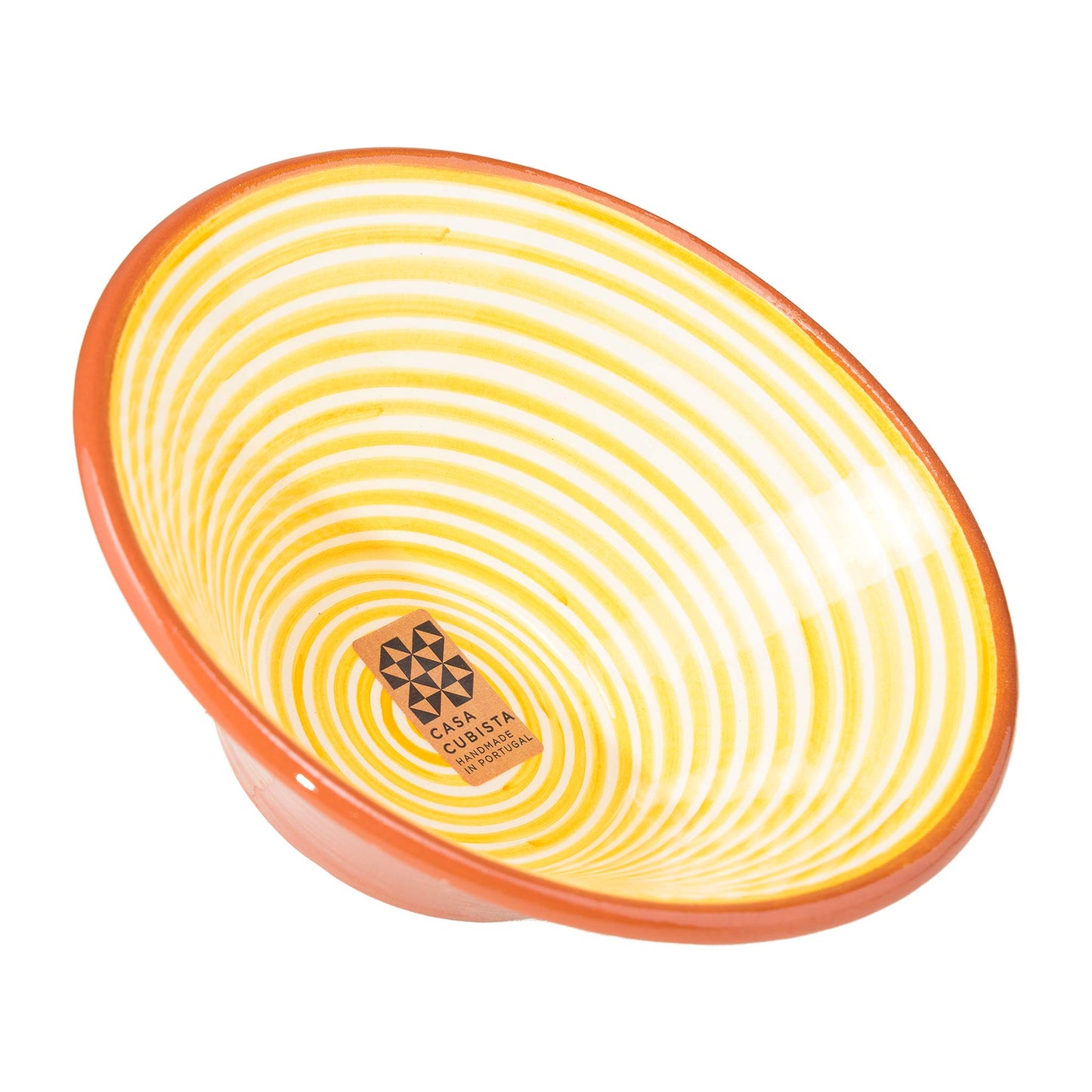 Keramikschüssel mittel  Classic stripe tangerine