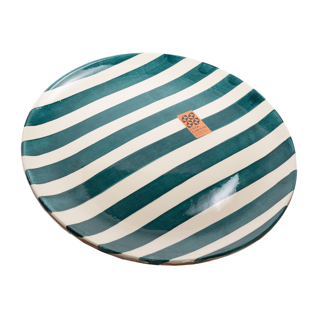 Casa Cubista  Teller groß  bold stripes teal