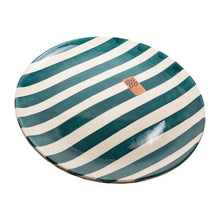 Casa Cubista  Teller groß  bold stripes teal