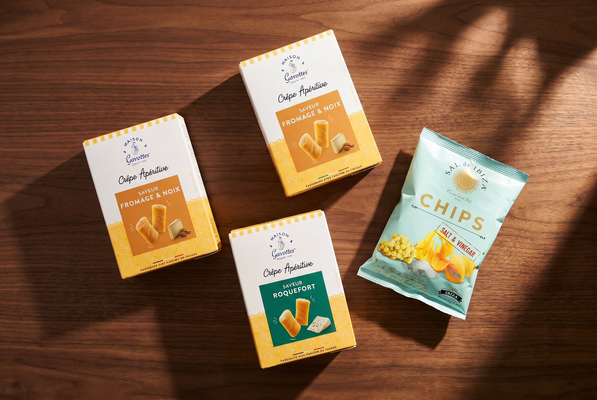 Chips & Salzgebäck – knuspriges für den Aperitif