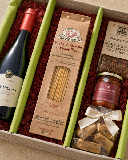 Rustichella d'Abruzzo Spaghetti im Geschenkkorb