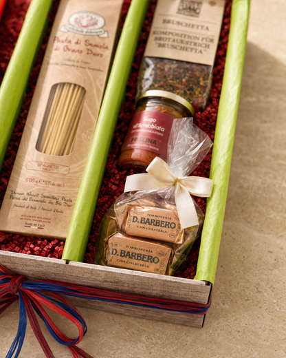 D.Barbero Gianduiotti Haselnuss-Nougat-Pralinen im Geschenkkorb