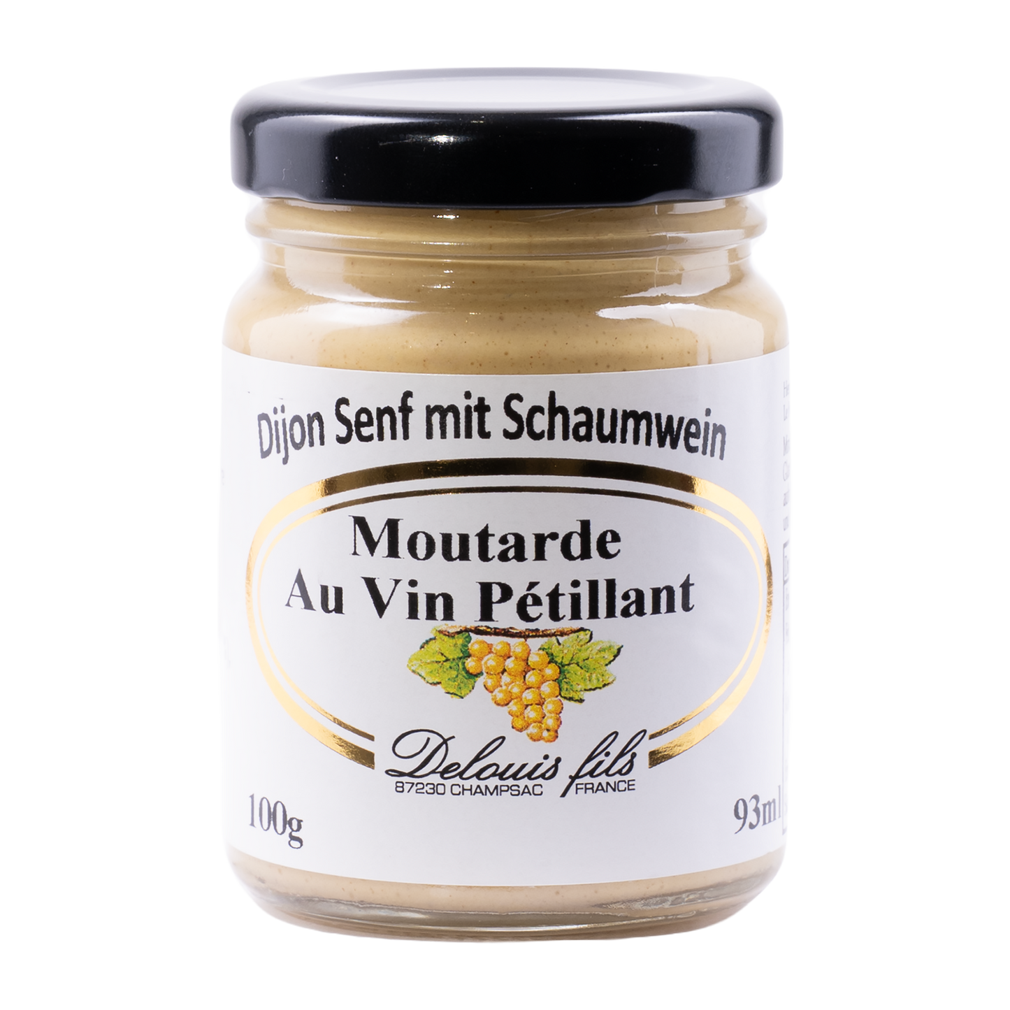 Delouis Fils Dijon Senf mit Schaumwein im 100 g Glas