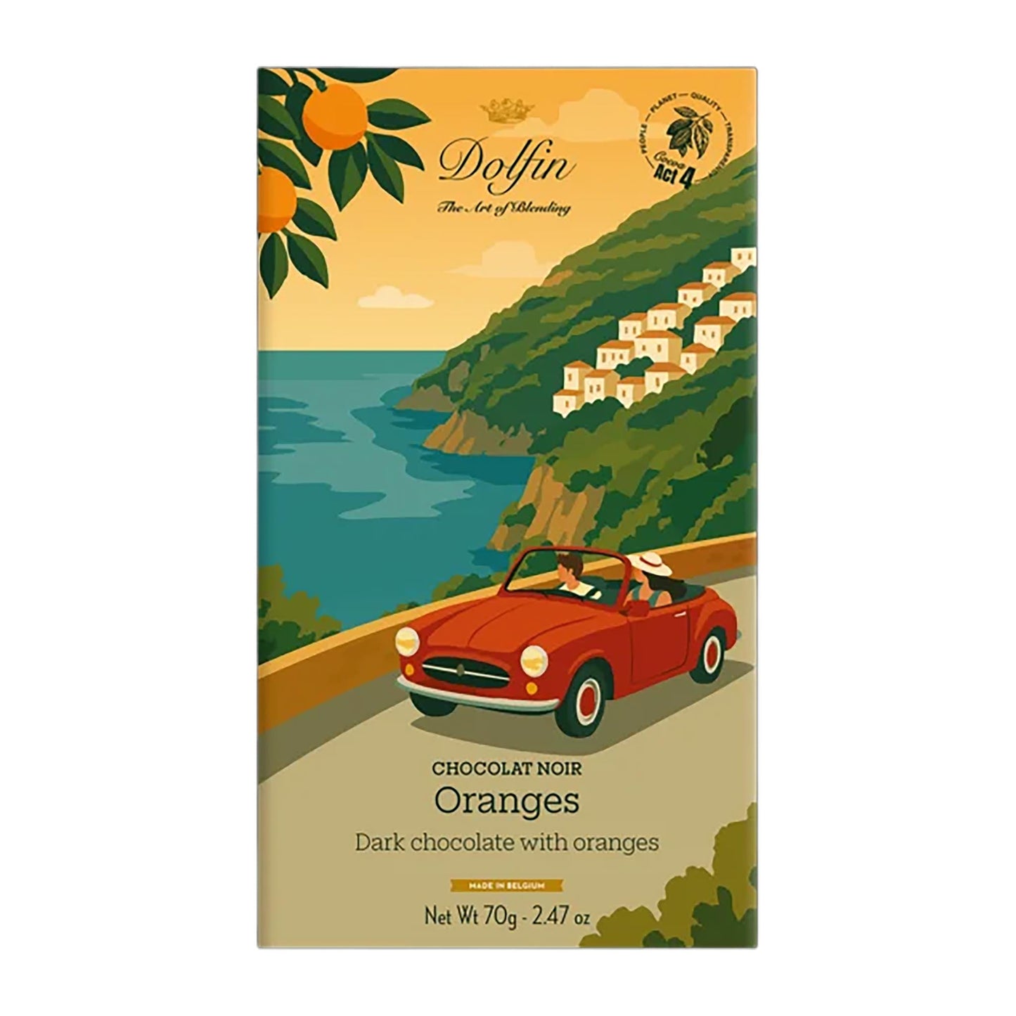 Dolfin dunkle Schokolade mit Orangen