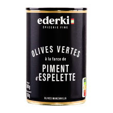 Ederki  grüne Oliven mit Piment d'Espelette