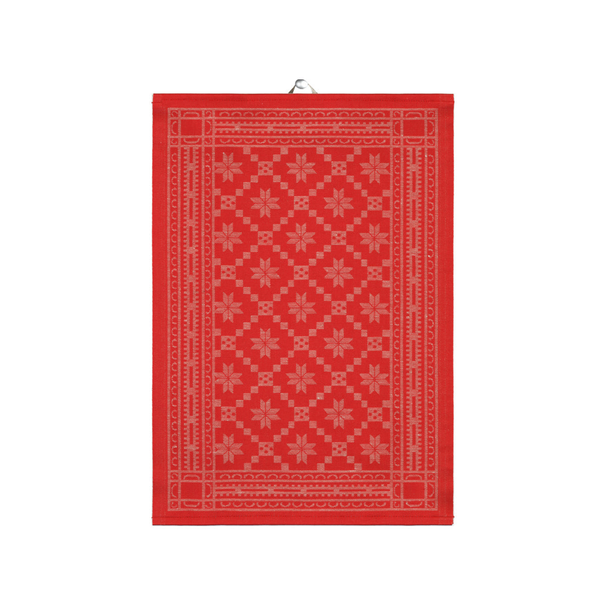Ekelund  Attebladrose Geschirrtuch rot  50x70cm
