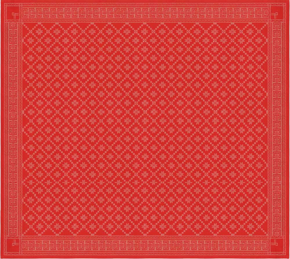 Ekelund  Attebladrose Tischdecke rot  150x150cm
